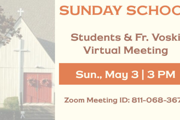 Sunday School Virtual Meeting