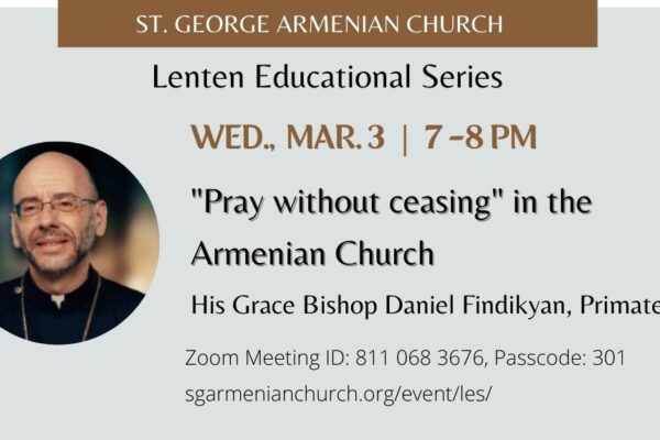 "Pray without ceasing" in the Armenian Church