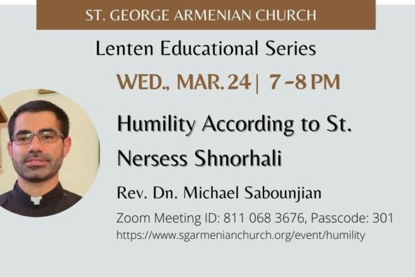 Humility According to St. Nersess Shnorhali