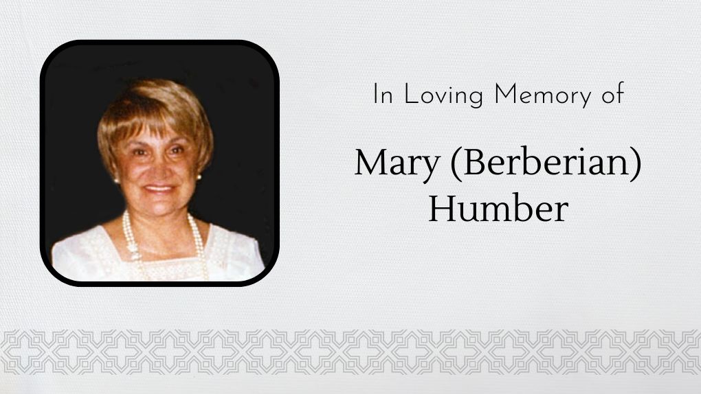 Obituary Mary (Berberian) Humber