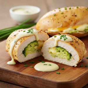 Boneless Chicken Breast Stuffed with Broccoli & Cheese